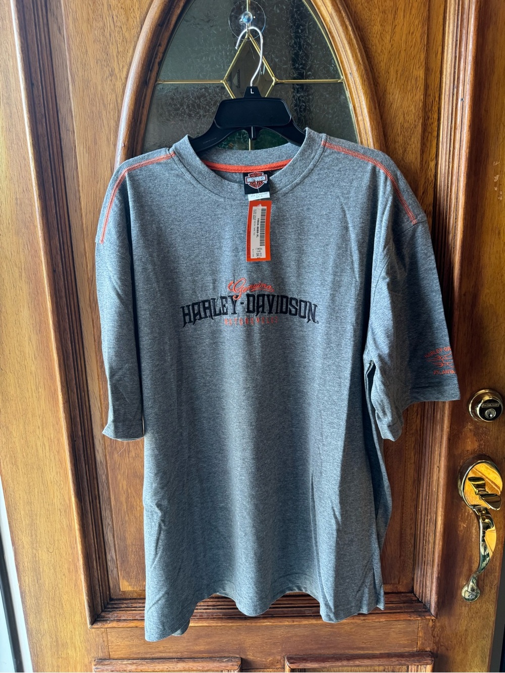 Men’s XL Harley-Davidson Men's charcoal Gray Short-Sleeve Logo embroidered Shirt